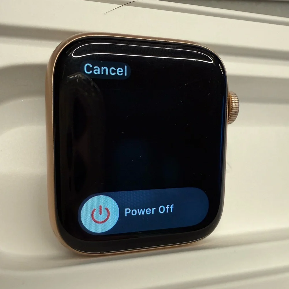 Apple series 6 Smartwatch gold aluminum 44MM with Cream Band